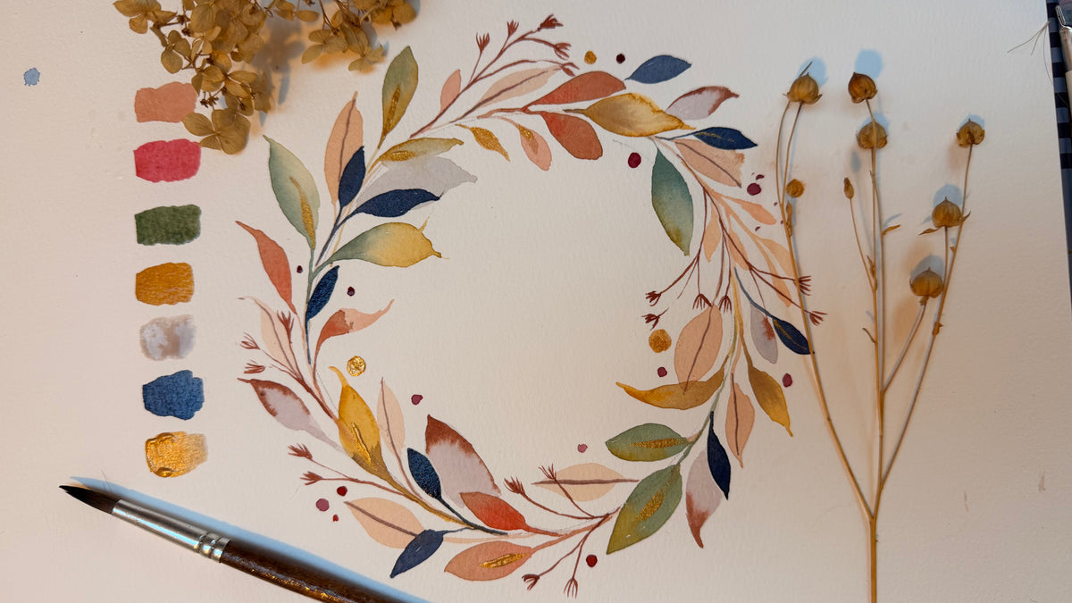 WINTER WREATH WATERCOLOUR WORKSHOP