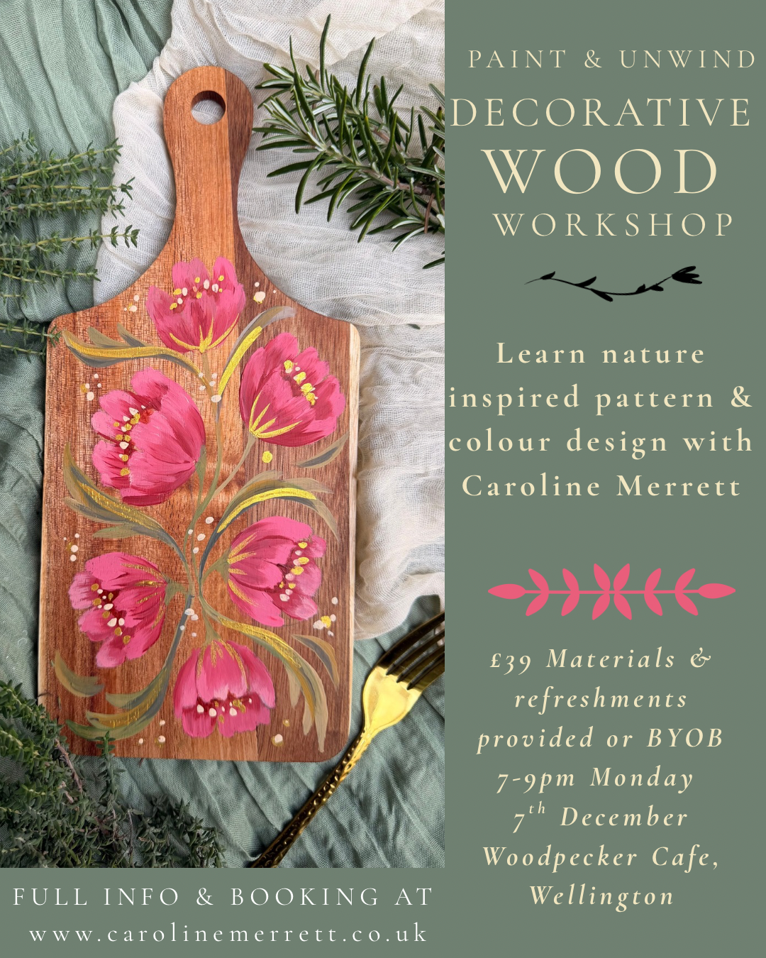 HAND PAINTED CHOPPING BOARD WORKSHOP