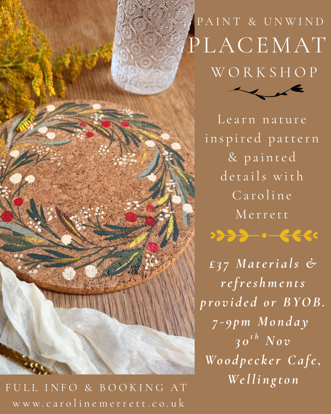 HAND PAINTED PLACEMAT WORKSHOP
