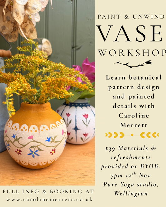 HAND PAINTED VASE WORKSHOP