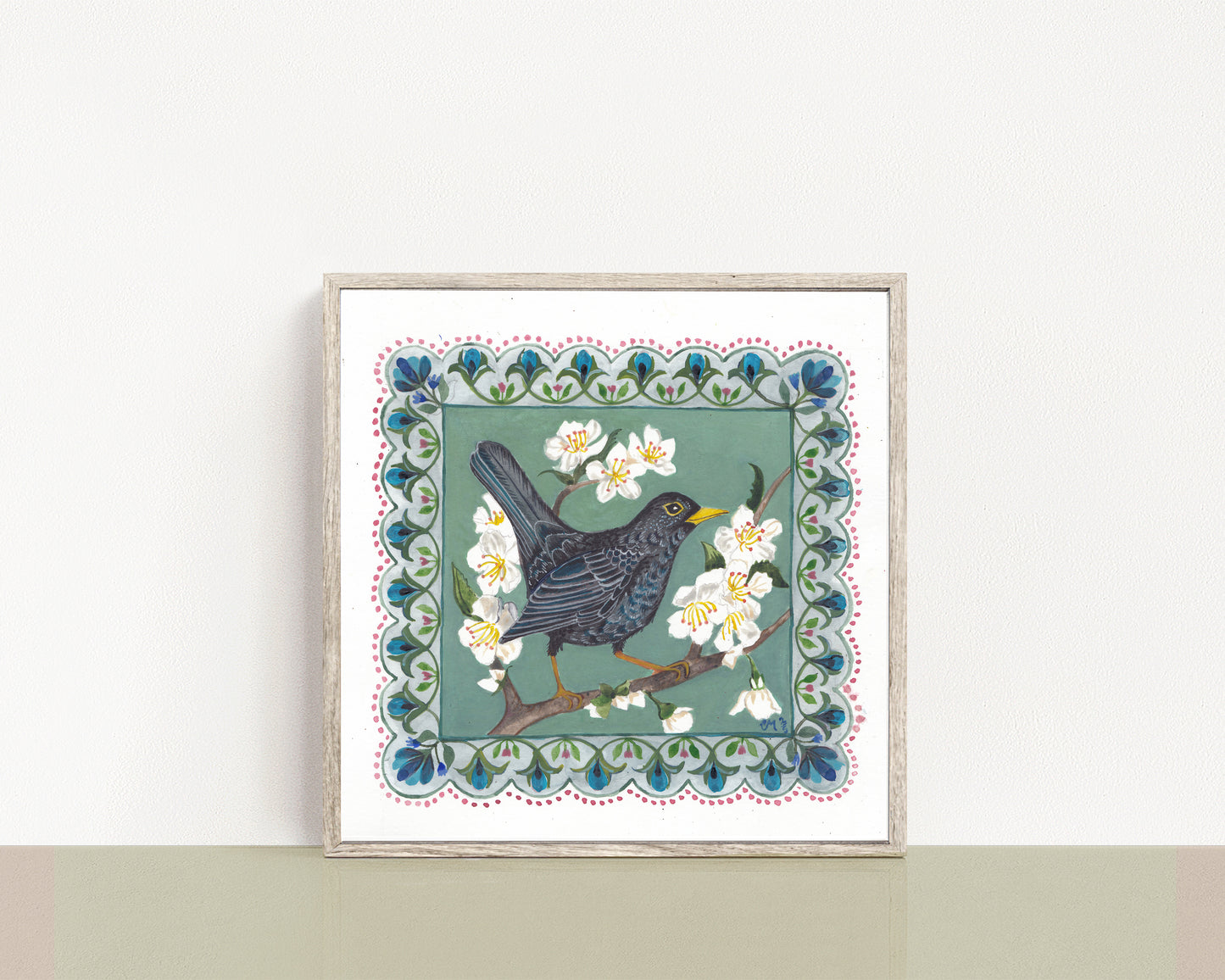 Blackbird in Cherry blossom